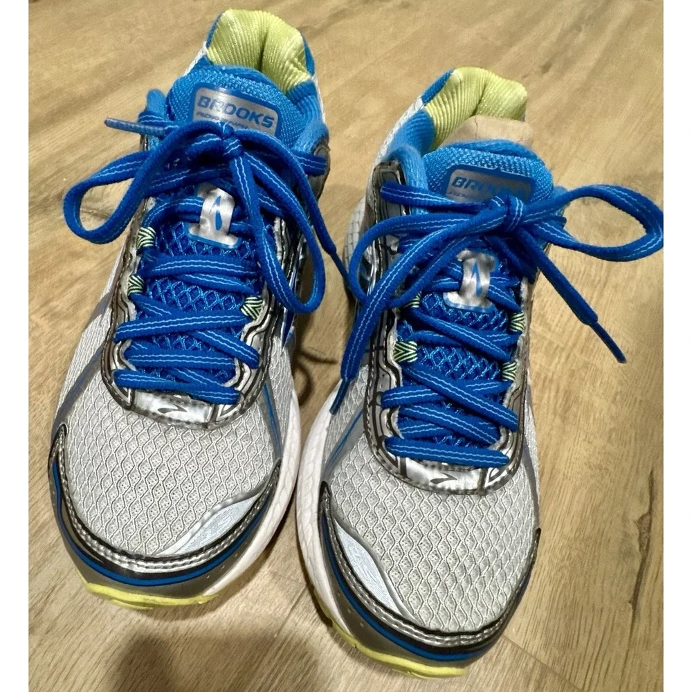 Brooks Adrenaline GTS 15 Running Shoes Blue Silver 1201741B179 Women's Size 8 B